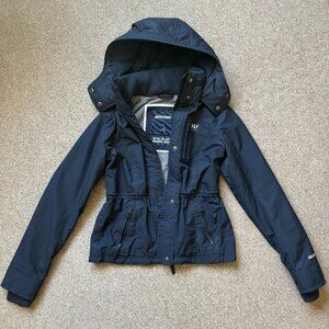 Abercrombie Fitch 1892 A&F Bomber Jacket Navy Blue All Season Weather Warrior